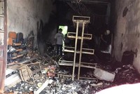 Hiện trường vụ cháy. (Ảnh: TTXVN phát).