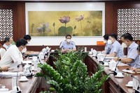 Quang cảnh buổi làm việc. (Ảnh: TTXVN phát).