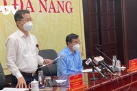 Ông Nguyễn Văn Quảng, Bí thư Thành ủy Đà Nẵng phát biểu tại cuộc họp giao ban Ban Chỉ đạo Phòng chống dịch Covid-19 thành phố.