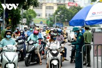 Lực lượng kiểm tra đối tượng được lưu thông trong thời gian giãn cách.