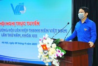 Chủ tịch Hội LHTN Việt Nam Nguyễn Ngọc Lương phát biểu tại hội nghị. (Ảnh: Minh Đức/TTXVN).