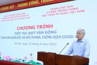 Ông Đỗ Văn Chiến, Bí thư Trung ương Đảng, Chủ tịch Ủy ban Trung ương MTTQ Việt Nam, Trưởng Tiểu ban Vận động và huy động xã hội đã kêu gọi và phát động tiếp tục đợt vận động 'Toàn dân đoàn kết, ra sức phòng, chống dịch COVID-19.' (Nguồn: Trang thông tin điện tử Mặt trận Tổ quốc Việt Nam).