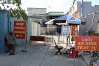Một điểm phong tỏa tại huyện Long Điền, tỉnh Bà Rịa-Vũng Tàu.