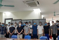 Các đối tượng trong đường dây cá độ bóng đá. (Nguồn: VTV).