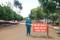 Khu vực cách ly tập trung tại Trung tâm y tế cũ của huyện Cư Kuin.