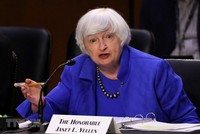 Bộ trưởng Tài chính Mỹ Janet Yellen phát biểu tại Washington, DC., ngày 28/9/2021. (Ảnh: AFP/TTXVN).