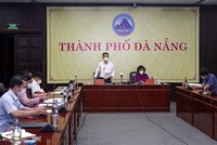 Bí thư Thành ủy Đà Nẵng Nguyễn Văn Quảng phát biểu chỉ đạo tại buổi họp chiều 28/9. (Ảnh: Trần Lê Lâm/TTXVN).