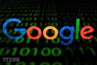 Biểu tượng của Google trên màn hình máy tính bảng. (Ảnh: AFP/TTXVN).