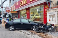 Hiện trường vụ tại nạn. (Ảnh: TTXVN).