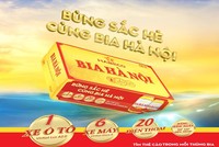 Trao thưởng khách hàng trúng giải nhất 1 xe ô tô Vinfast Lux A2.0 trong chương trình khuyến mại "Bừng sắc hè cùng Bia Hà Nội”