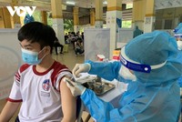 Học sinh tại huyện Củ Chi đã được tiêm vaccine COVID-19 mũi 1. (Ảnh: Kim Dung).