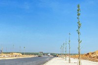 Một tuyến đường đã hoàn thành tại Khu tái định cư Lộc An-Bình Sơn. (Ảnh: Công Phong/TTXVN).