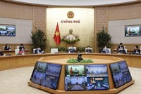 Quang cảnh một cuộc họp trực tuyến về phòng chống dịch COVID-19. (Ảnh: Doãn Tấn/TTXVN)