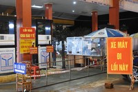 Lối vào Điểm khai báo y tế Số 1 - Sao Mai.