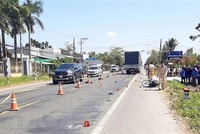 Hiện trường một vụ tai nạn giao thông. (Ảnh minh họa. Nguồn: TTXVN)x