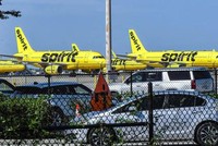Máy bay của hãng hàng không Spirit Airlines tại Sân bay Quốc tế Orlando, Mỹ. (Nguồn: Getty Images).