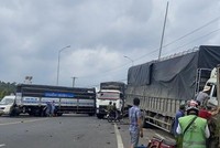 Hiện trường vụ tai nạn. (Nguồn: Báo Thanh Niên).