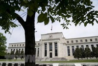 Quang cảnh bên ngoài trụ sở Cục Dự trữ Liên bang Mỹ ở Washington DC., ngày 2/6/2021. (Ảnh: THX/TTXVN).