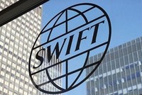 Biểu tượng hệ thống thanh toán toàn cầu SWIFT. (Ảnh: Russia Bussiness Today/TTXVN).