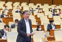 Bộ trưởng Bộ Công an Tô Lâm giải trình tại phiên chất vấn.