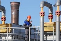 Trạm khí đốt Russkaya ở vùng Krasnodar, miền Nam Nga. (Ảnh: TASS/TTXVN).