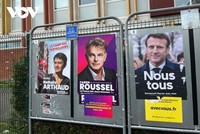 Hình ảnh các ứng cử viên trong bầu cử Tổng thống Pháp 2022. Ảnh: VOV.