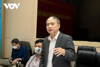 Ông Nguyễn Xuân Anh - Viện trưởng Viện Vật lý địa cầu -Viện Hàn lâm Khoa học và Công nghệ Việt Nam phát biểu tại cuộc họp.