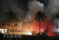 Hiện trường vụ cháy. (Ảnh: TTXVN).