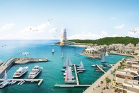 Hon Thom Paradise Island - siêu tổ hợp giải trí - nghỉ dưỡng - đầu tư đang được phát triển. Ảnh phối cảnh minh họa Sun Property.