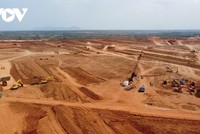 Khu vực thi công nhà ga hành khách sân bay Long Thành. (Ảnh: Duy Phương)