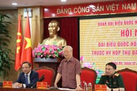 Tổng Bí thư Nguyễn Phú Trọng phát biểu tại cuộc tiếp xúc cử tri trước kỳ họp thứ ba của Quốc hội khóa XV.