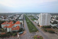 Tuyến đường sắt TP.HCM - Cần Thơ, đoạn qua địa bàn TP. Cần Thơ đi trên cao vượt qua sông Hậu và khu đô thị mới Nam Cần Thơ. Trong ảnh: Khu đô thị Nam Cần Thơ. Ảnh: Anh Khoa.