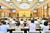 Phiên họp cho ý kiến hai dự án vành đai của Uỷ ban Thường vụ Quôc hội.