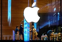 Biểu tượng Apple. (Ảnh: AFP/TTXVN)