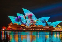 Lễ hội ánh sáng Vivid Sydney trở lại tại Australia. Ảnh: KT