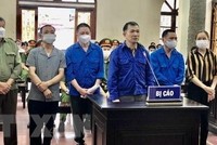 Các bị cáo tại phiên tòa. (Ảnh:TTXVN phát).