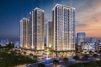 Phối cảnh dự kiến giai đoạn 2 Akari City với kiến trúc nổi bật đang được nhiều khách hàng quan tâm.