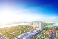 Phối cảnh khu căn hộ The Peak Garden ngay mặt tiền Nguyễn Lương Bằng với giá bán chỉ từ 1,8 tỷ đồng/căn.