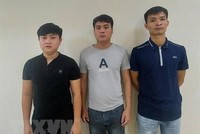 Các đối tượng bị bắt giữ. (Ảnh: TTXVN phát).