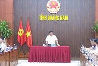 Bộ trưởng Bộ Kế hoạch và Đầu tư Nguyễn Chí Dũng, Tổ trưởng Tổ công tác số 5 của Chính phủ về đôn đốc giải ngân vốn đầu tư công làm việc với tỉnh Quảng Nam trong tháng 7/2022..