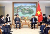 Phó Thủ tướng Thường trực Chính phủ Phạm Bình Minh tiếp ông Junichi Yamada. (Ảnh: Phạm Kiên/TTXVN).