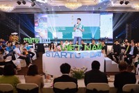 Các startup lần lượt trình bày dự án của mình tại sự kiện Vietnam Startup Day 2022.