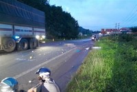 Hiện trường vụ tai nạn. (Ảnh: TTXVN phát)