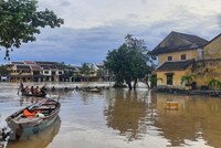 Các lực lượng chức năng khẩn trương khắc phục hậu quả. (Ảnh Trần Tĩnh/TTXVN).