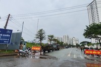 Khu vực diễn tập đảm bảo an ninh trật tự tại tòa nhà Tập đoàn Novaland.