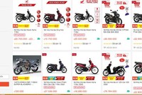 Xe máy bán trên sàn thương mại điện tử rất đa dạng.