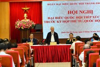 Tổng Bí thư Nguyễn Phú Trọng phát biểu tại buổi tiếp xúc cử tri Hà Nội.