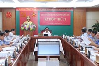 Ủy ban Kiểm tra Trung ương họp kỳ thứ 21. (Ảnh: Lâm Khánh/TTXVN).