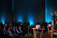 Thị trưởng Buenos Aires Horacio Rodriguez Larreta phát biểu tại Hội nghị. (Nguồn: Batimes).