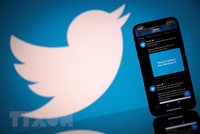 Biểu tượng của mạng xã hội Twitter. (Ảnh: AFP/TTXVN)